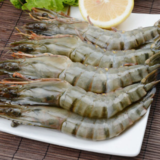 浓鲜时光 泰国活冻黑虎虾 20-25只 500g