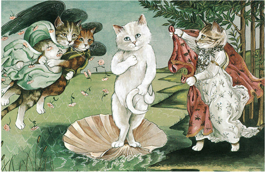 《如果名画都是猫》赠《趣味猫国艺术课》