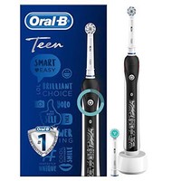 Oral-B 欧乐B 青少年电动牙刷，适用于12岁以上的青少年，可视化的接触压力控制，黑色