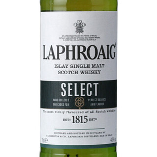 拉弗格 利富（Laphroaig）单一麦芽甄选年份威士忌 英国原装进口洋酒 拉弗格精选橡木桶 威士忌