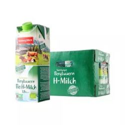 奥地利进口 萨尔茨堡(SalzburgMilch) 全脂 有机牛奶 1L*12 整箱装 3.8%乳脂肪含量 *2件