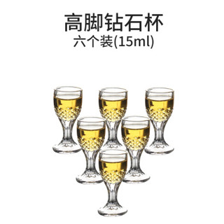 SURANER 玻璃白酒杯小高脚杯 6个装