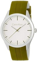 Calvin Klein 中性款模拟石英手表带硅胶表带 K5E51FW6