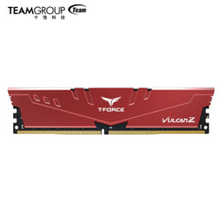 十铨（Team） 16GB DDR4 3200 台式机内存条 火神系列   红色