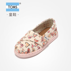 TOMS LOVE系列 儿童魔术贴帆布鞋