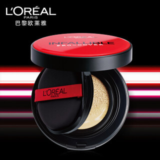 欧莱雅 （LOREAL）恒放溢彩持色哑光遮瑕轻垫霜 柔肤色 N2 14g （11.11限定礼盒）