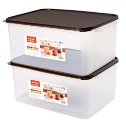 JEKO&JEKO SWB-5441 塑料收纳箱 15L 2只装 咖啡色