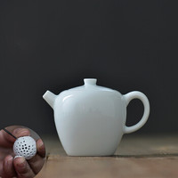 海洲窑手工白瓷单壶茶具 180ml