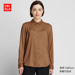 UNIQLO 优衣库 420845 女装 花式印花衬衫(长袖)