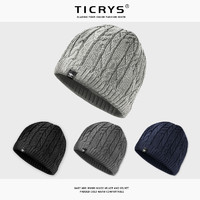 TICRYS帽子男秋冬保暖加厚针织帽防风滑雪运动帽加绒毛线帽女棉帽
