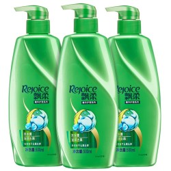 Rejoice 飘柔 飘柔洗发水套装500ml*3滋润去屑(男士女士通用)花香调