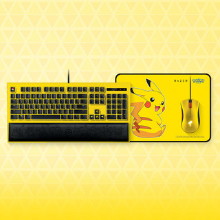 RAZER 雷蛇 皮卡丘限定款 有线鼠标 6400DPI 黄色+皮卡丘限定款鼠标垫