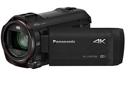 Panasonic 松下 HC-VX870EB-K 4K 30p/25p 摄像机，带无线双摄像头