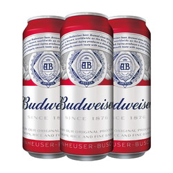 Budweiser/百威啤酒醇正550ml*3听