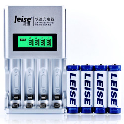 LEISE 雷摄 四槽智能充电器+4节5号2700毫安镍氢充电电池