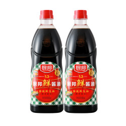 厨邦鲜酱油900mlx2新品特级鲜味生抽黄豆酿造酱油 *4件