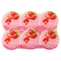 马来西亚原装进口 乐卡斯（Luxway）草莓味果冻（果味型） 椰果布丁660g(110g*6) *6件