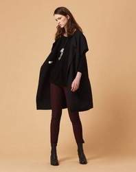 AUM/噢姆 玛丝菲尔2018冬季新款西装领双排扣宽松女士外套