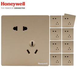 Honeywell 霍尼韦尔 境尚系列金色斜五孔插座 10只装