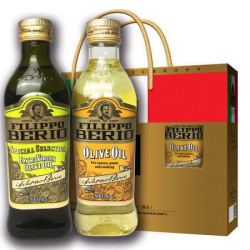 翡丽百瑞 优选混合+优选特级初榨橄榄油礼盒500ml*2 食用油 中秋送礼 (FILIPPO BERIO)