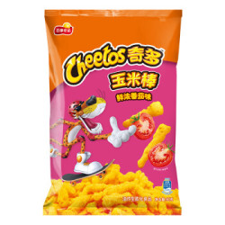 奇多(Cheetos)零食 休闲食品 粟米棒鲜浓番茄味90克 *3件