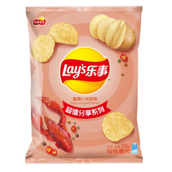 乐事香辣小龙虾味135g袋装膨化食品休闲零食小吃下午茶
