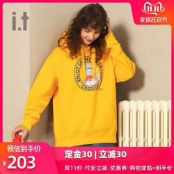 it :CHOCOOLATE女装连帽卫衣2019秋季新品潮流卡通海狮3878XDD