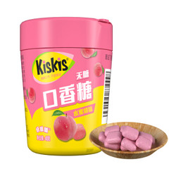 酷滋kiskis 轻咀嚼无糖口香糖40g（水蜜桃味） *15件