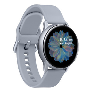 SAMSUNG 三星 Galaxy Watch Active 2 智能手表 40mm 银色铝合金表盘 云雾银硅胶表带（GPS、扬声器）