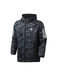 阿迪达斯男服外套夹克2019新款迷彩连帽休闲运动服EH3803.