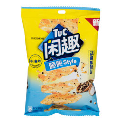 闲趣 脆脆style 香脆薯片膨化零食 清咸胡椒味35g 非油炸 *64件