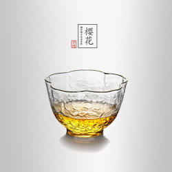 当当优品 描金樱花锤目纹品茗杯 70ml