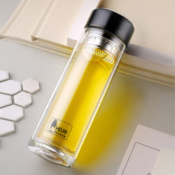 惠尔雅 双层隔热玻璃杯 300ml 3色可选