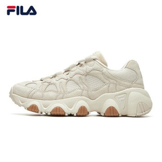 FILA 斐乐  JAGGER F12M931104F 爪爪鞋老爹鞋2019年新款复古跑鞋休闲鞋男鞋跑步鞋 男-米色-AG（鞋型宽松，瘦脚建议拍小半码） 41