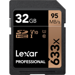 Lexar 雷克沙 Professional 633x SDXC UHS-I U1 V10 SD存储卡 32GB