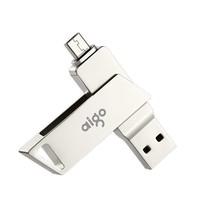 爱国者（aigo）U385 128G手机U盘 高速Micro USB USB3.0 双接口OTG 精耀系列 银色