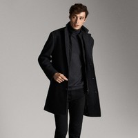 Massimo Dutti 02406162801 男士羊毛混纺大衣