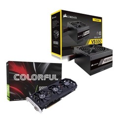 COLORFUL 七彩虹 GTX1660Ti Gaming ES 6GB 显卡 + 海盗船 VS550 550W 台式机电源