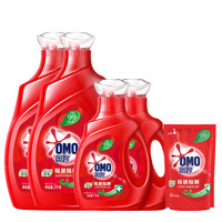 OMO 奥妙 除菌除螨洗衣液 3kg*2瓶+1kg*2瓶+400g 桉树艾草香