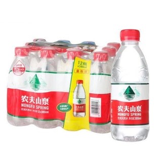 88VIP：农夫山泉 优质天然水源饮用天然水380ml*12瓶塑膜装便携装