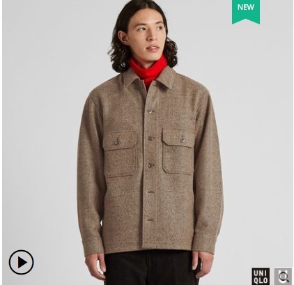 18号uniqlo优衣库设计师合作款419542摇粒绒衬衫式夹克