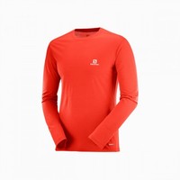 柔软保暖 运动男款跑步长袖T恤 X WOOL 火红色