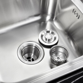 科固（KEGOO）K10035 厨房水槽双槽龙头套装 304不锈钢拉伸槽洗菜盆洗碗池76*41