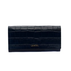 Lancel 兰姿 A0840480TU 蓝色鳄鱼皮图案钱包