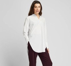 12日:UNIQLO 优衣库 418418  女士V领长衬衫