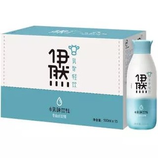 伊利 伊然牛角瓶 0脂低糖乳矿轻饮 牛乳味 500ml*15瓶 *3件