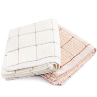 三利 2条装毛巾家纺 凹凸方格纯棉毛巾