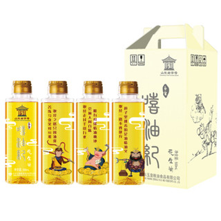 玉皇 嘻油纪 古法物理压榨一级花生油 500ml*4 山东老字号 食用油