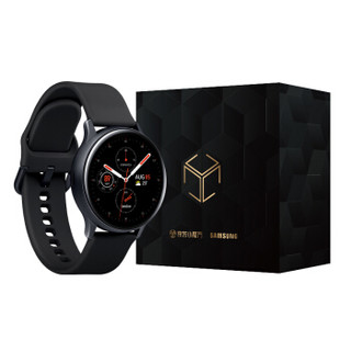 SAMSUNG 三星 Galaxy Watch Active 2 智能手表 44mm 黑色铝合金表盘 水星黑硅胶表带（GPS、扬声器）