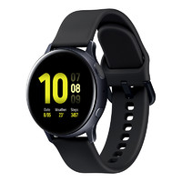 SAMSUNG 三星 Galaxy Watch Active 2 智能手表 44mm 黑色铝合金表盘 水星黑硅胶表带（GPS、扬声器）